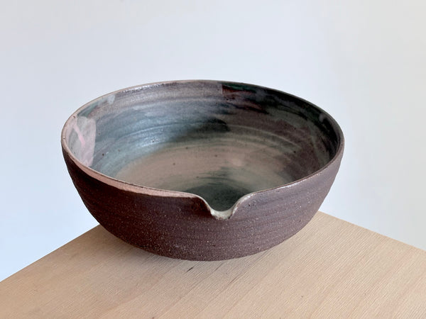 Matcha bowl deep green/pink