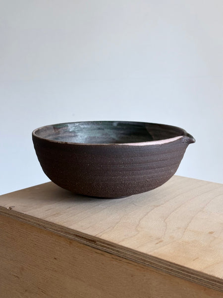 Matcha bowl deep green/pink