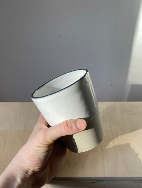 Cup L With Black Rim