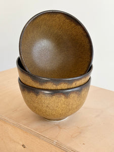 Small bowl matte brown