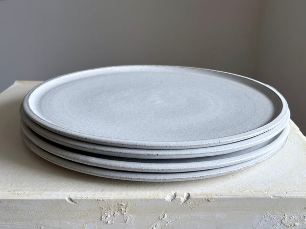 Dinner Plates Matt Light White/Grey