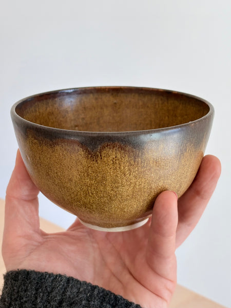 Small bowl matte brown