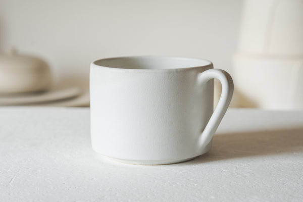 Cup with Handle Matt White