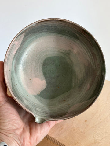 Matcha bowl deep green/pink